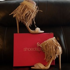 Fringe high heels